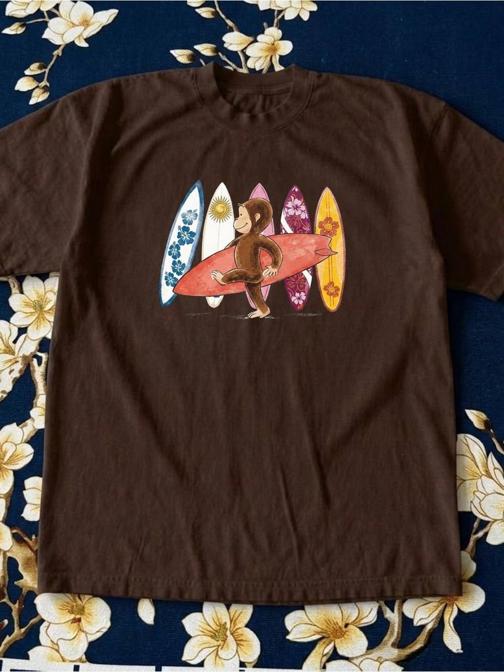 Gildan Brown Surfing Money T-Shirt